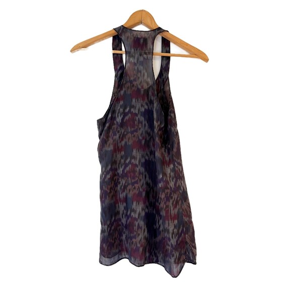 Joe's Jeans The Shirt Sheer Grey Purple Long Tank Silk XS Summer - Picture 5 of 6